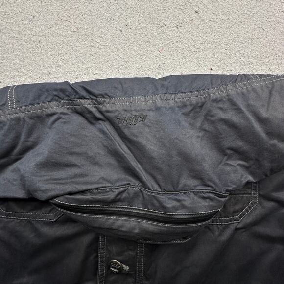 Kuhl Kollusion Jacket Carbon Gray Men Large Wax Coated Wind Water Resistant Hood - Picture 13 of 16